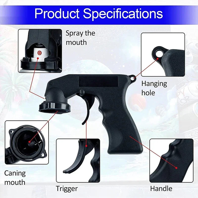 Portable Plastic Spray Gun Handle Universal Polishing Paint Spray Guns Adaptor Reusable Spraying Hand Spray Gun Car Paint Tools